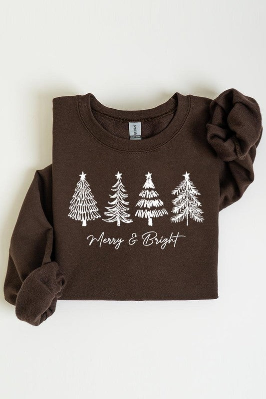 Merry & Bright Christmas Trees Sweatshirts