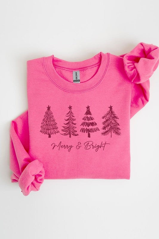 Merry & Bright Christmas Trees Sweatshirts