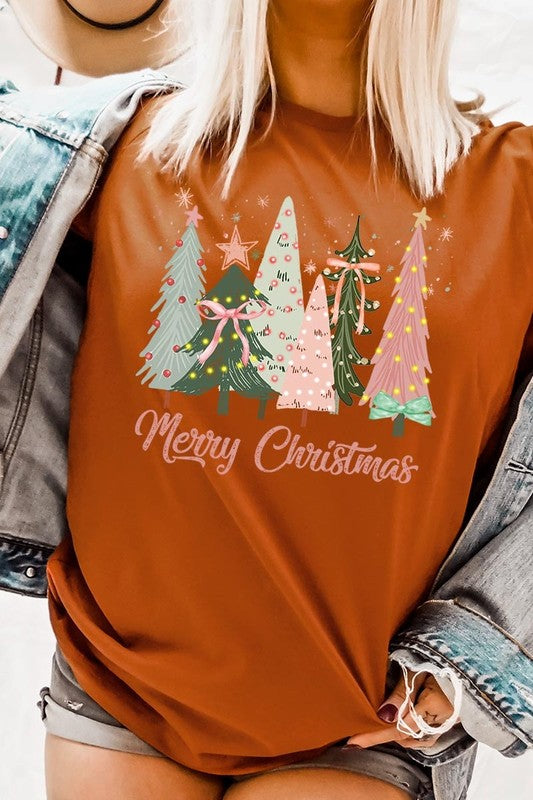 Coquette Christmas Trees Graphic Tee